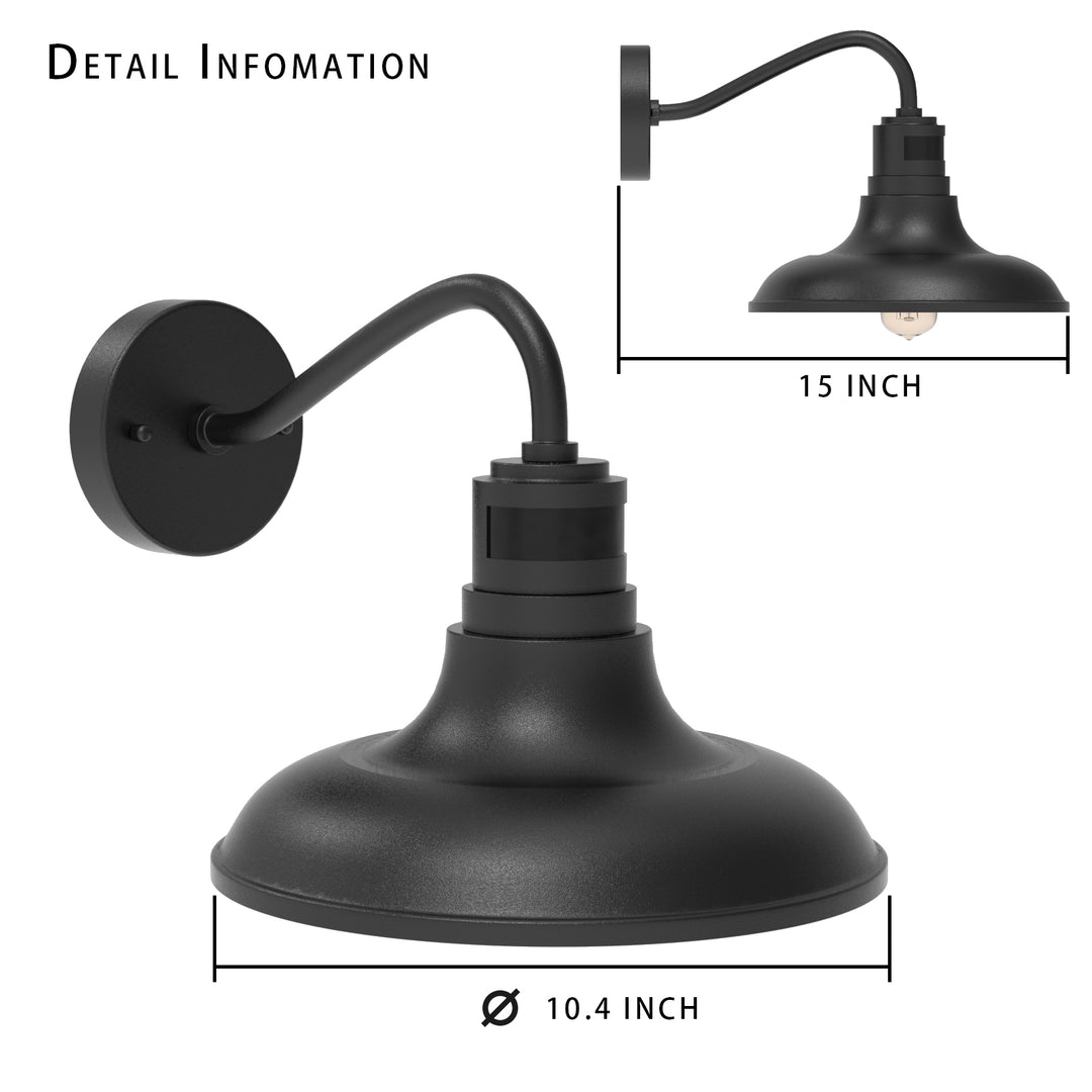 STELLA Motion Sensor Outdoor Exterior Wall Sconce Matt Black E26 IP44 2PACK - 7Pandas USA Lighting Store
