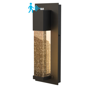 BURSON LED Crystal Outdoor Exterior Wall Sconce 13W 3000K Matt Black E26 IP44 - 7Pandas USA Lighting Store
