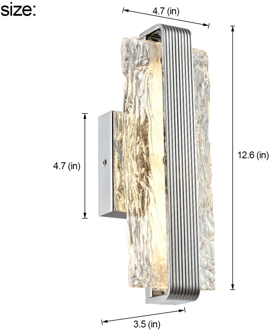 Kalicia LED Wall Sconces Light 12W 3000K Chrome - 7Pandas USA Lighting Store