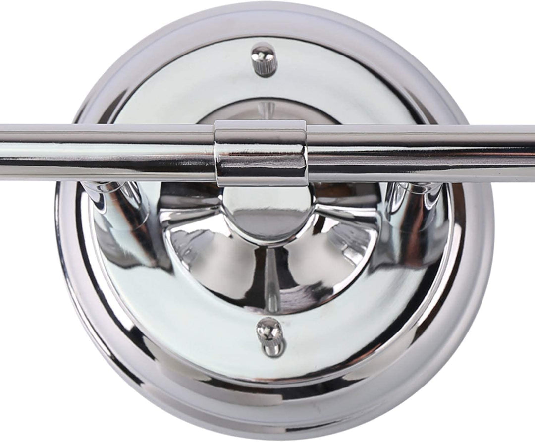 Leon 15 9/10" Wide 2-Light Polished Chrome Bathroom Vanity Lights - 7Pandas USA Lighting Store