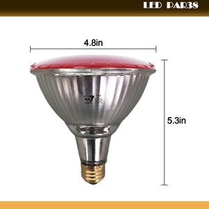 Outdoor 14W Red Color LED Par38 Flood Light Bulb E26 45 degree CRI>80 full glass body - 7Pandas USA Lighting Store