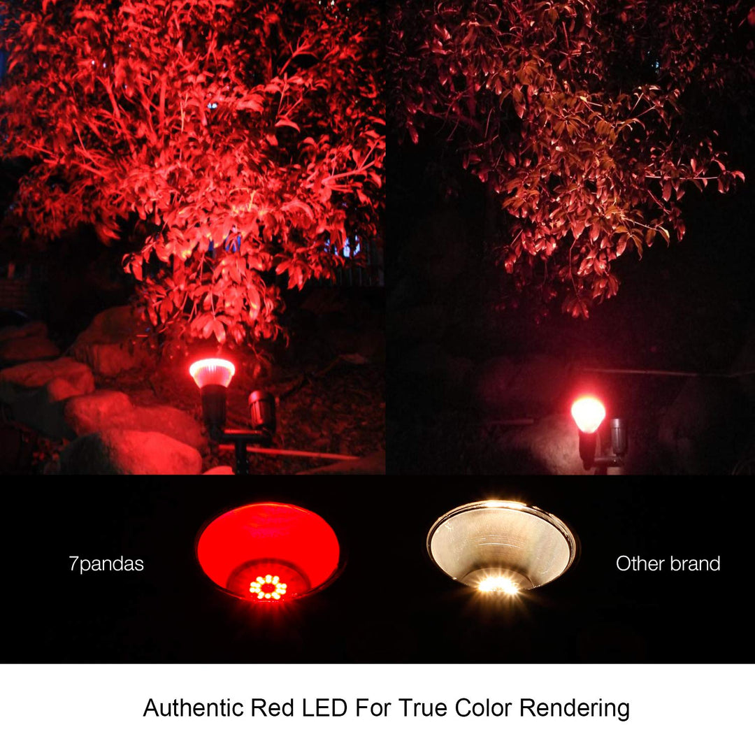 4PACK Outdoor 14W Red Color LED Par38 Flood Light Bulb E26 45 degree CRI>80 full glass body - 7Pandas USA Lighting Store
