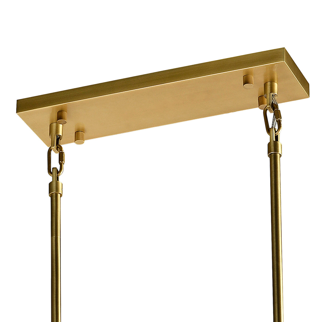 CARLO Rectangle Modern Crystal Chandelier Aged Brass 32*G9 Lamp base - 7Pandas USA Lighting Store