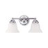 Leon 15 9/10" Wide 2-Light Polished Chrome Bathroom Vanity Lights