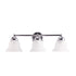 Leon 23 3/5" Wide Polished Chrome 3-Light Bathroom Vanity Light