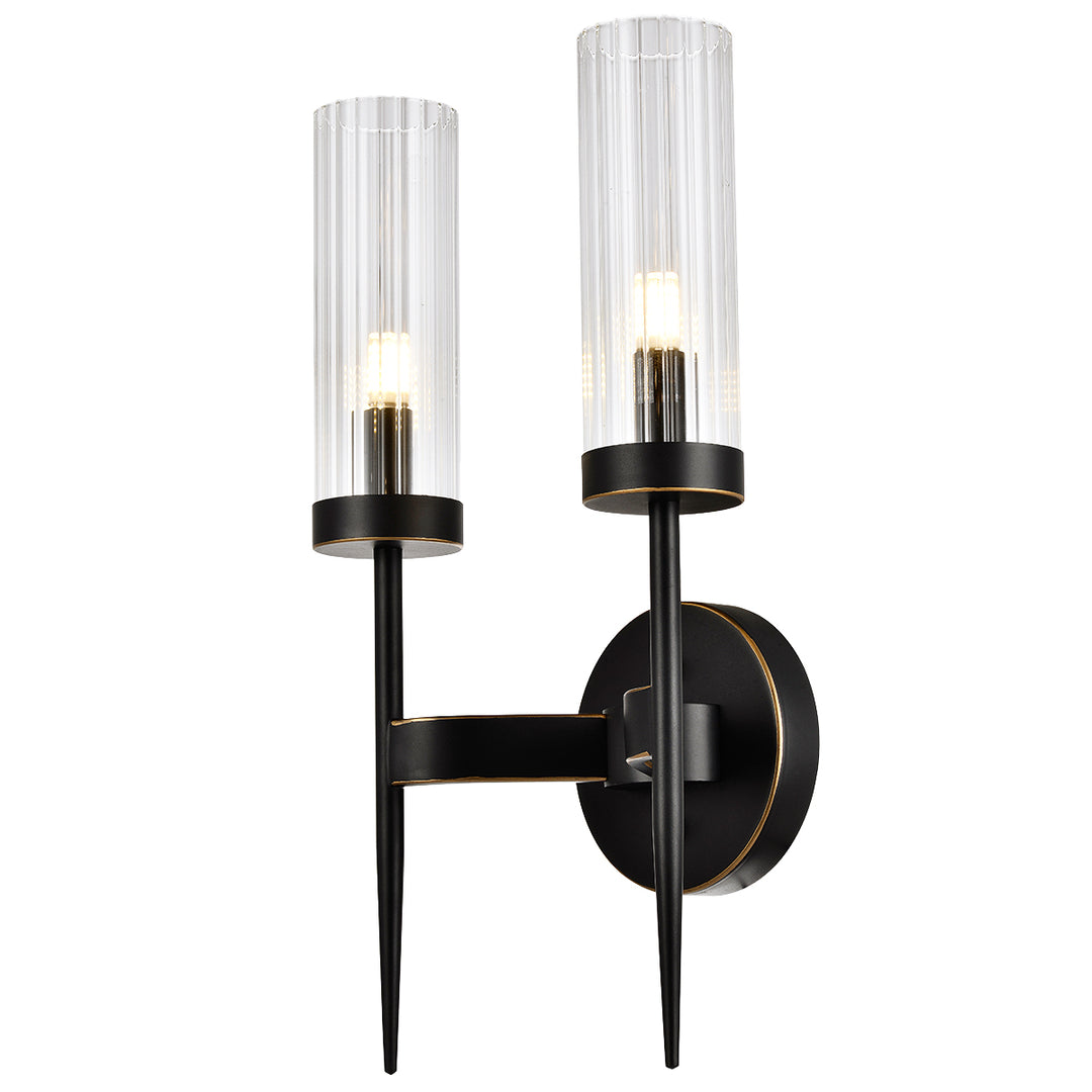 Seattle 2-Light Wall Sconces Light Tube Glass Bronze E12 base - 7Pandas USA Lighting Store