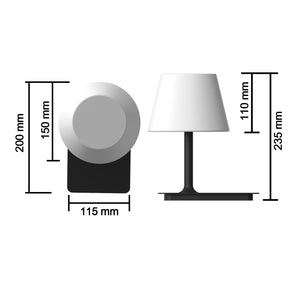 SMITH LED Wireless Outdoor touch Dimmable 4000mAh Rechargeable table Light Type C input USB 5V 2A output  IP44 - 7Pandas USA Lighting Store