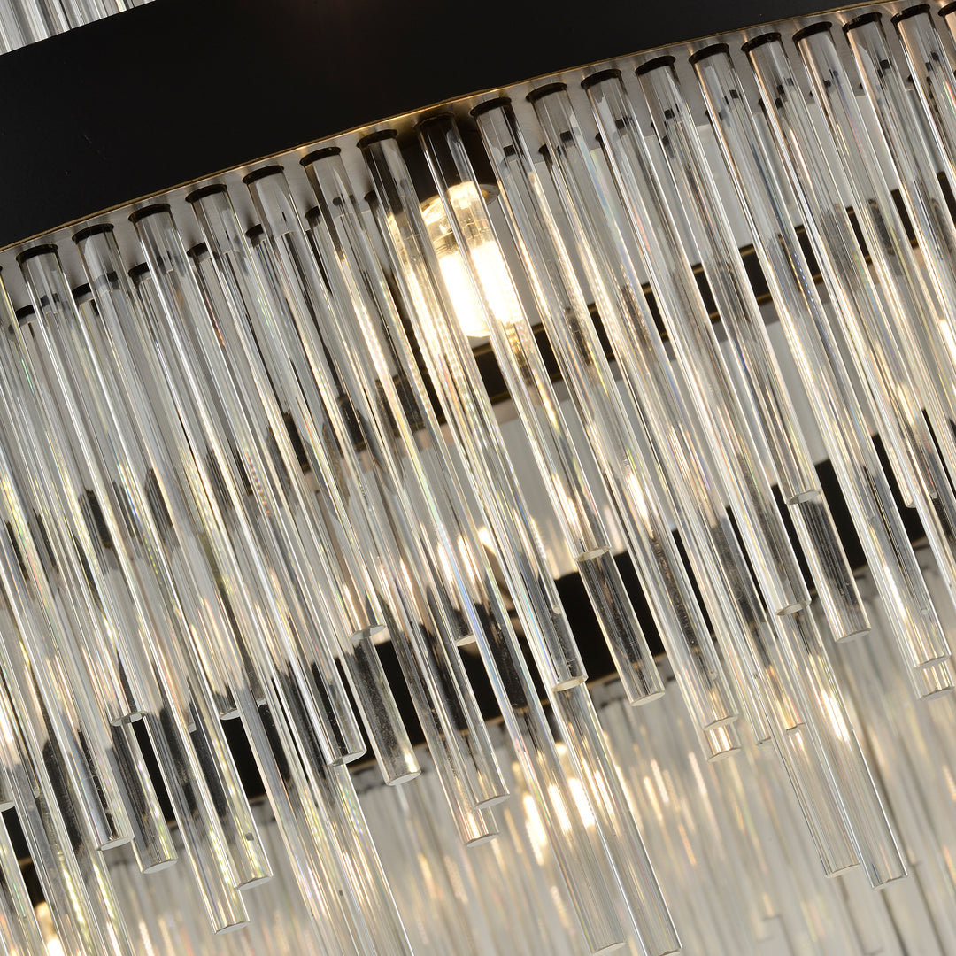 CARLO 31” Modern design Crystal Chandelier Bronze 22*G9 Lamp base - 7Pandas USA Lighting Store