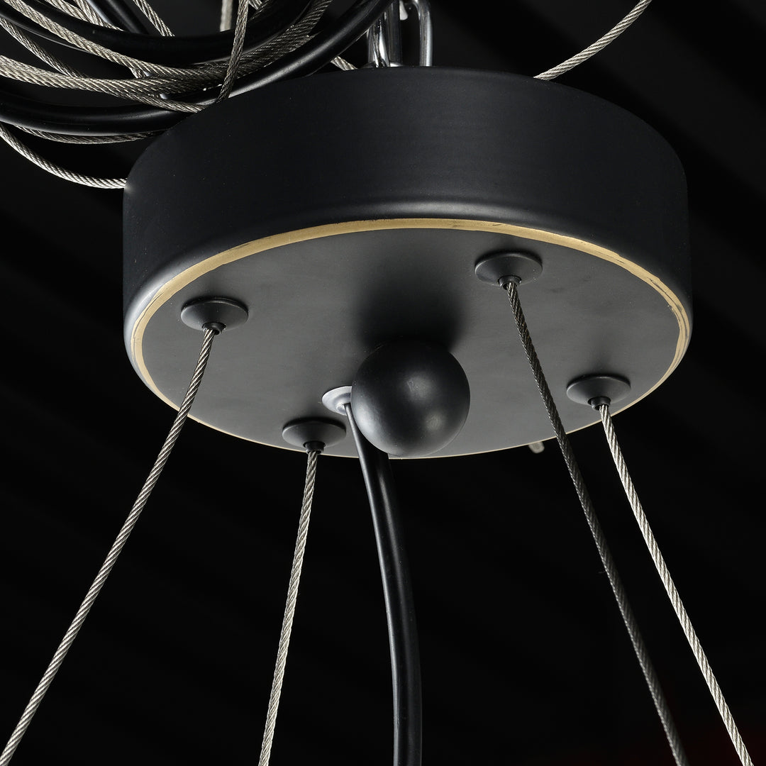 CANOVA 36" 8-Lights Round Contemporary Crystal Chandelier Bronze E12 - 7Pandas USA Lighting Store